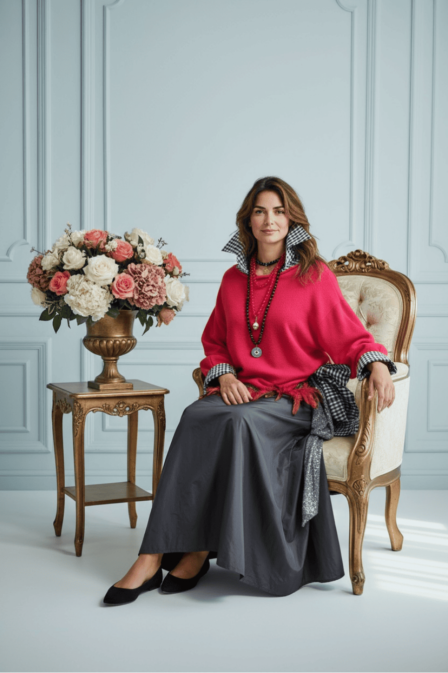 Burgundy Feathered Elegance Кардиган