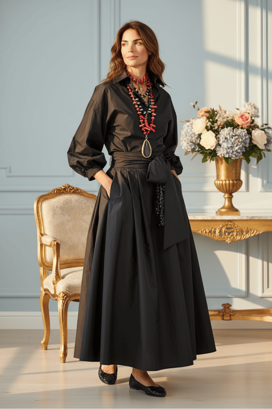 Noir Royal Кошула 100% тафта