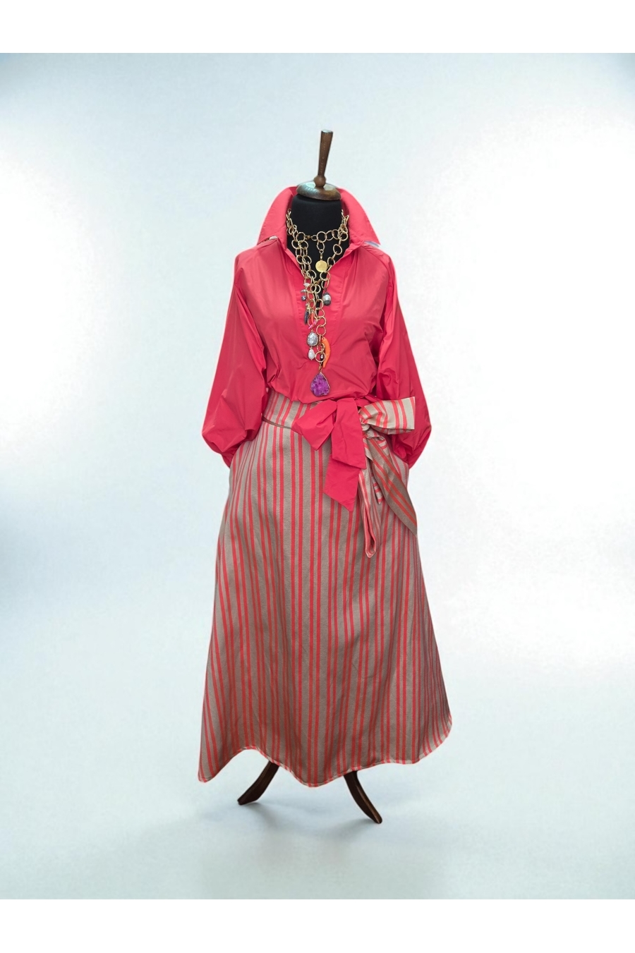 Coral Flame-Кошула од тафта свила