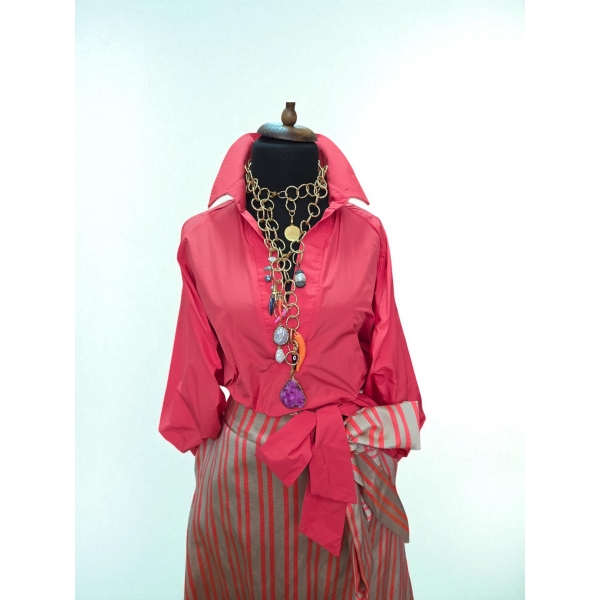 Coral Flame-Кошула од тафта свила