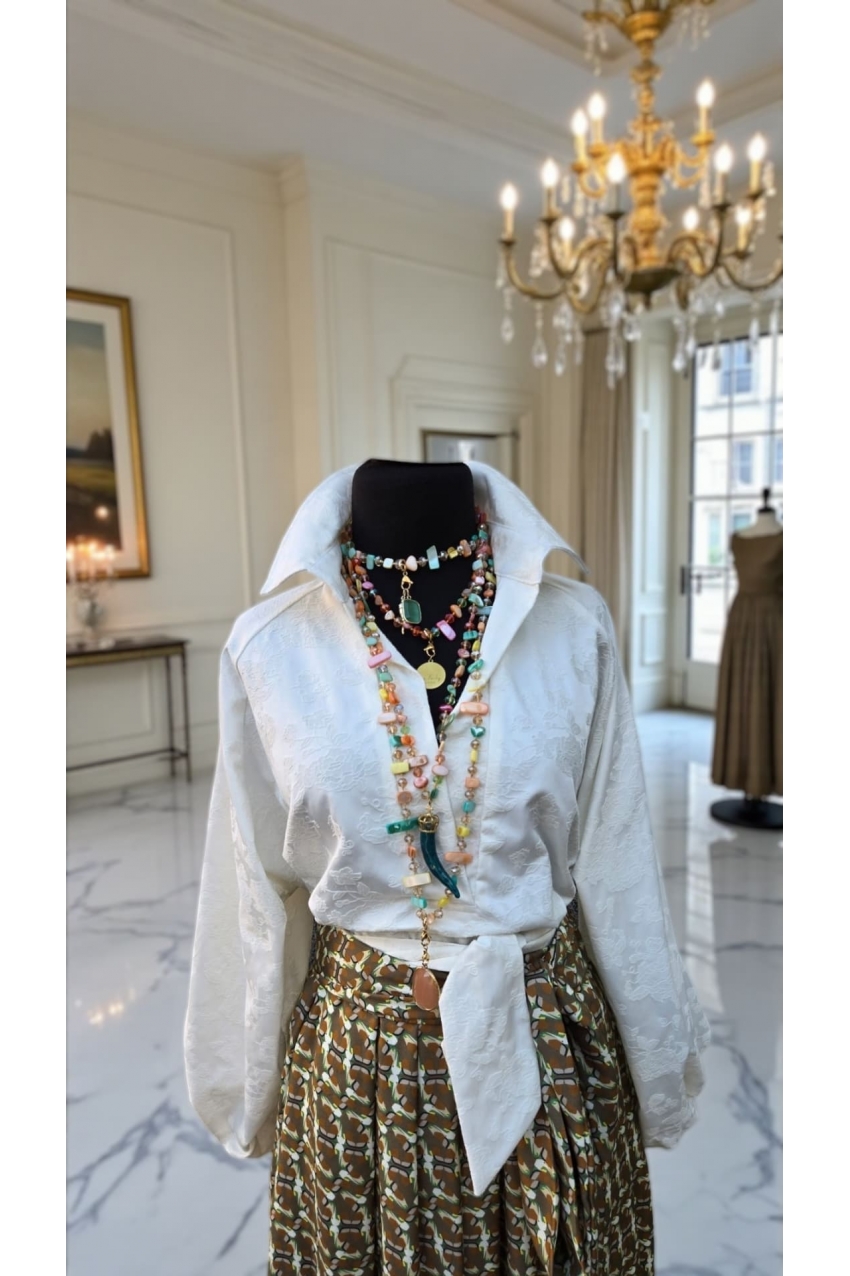 White Jacquard Кошула