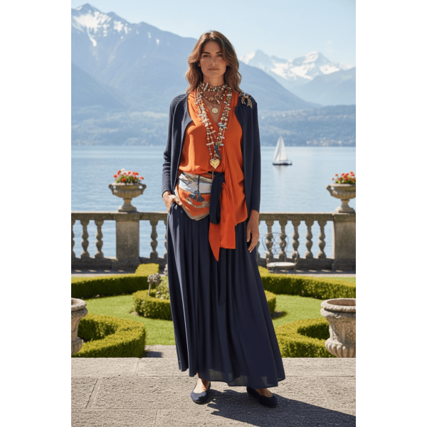 Blue Alpine Elegy – Плетен Кардиган