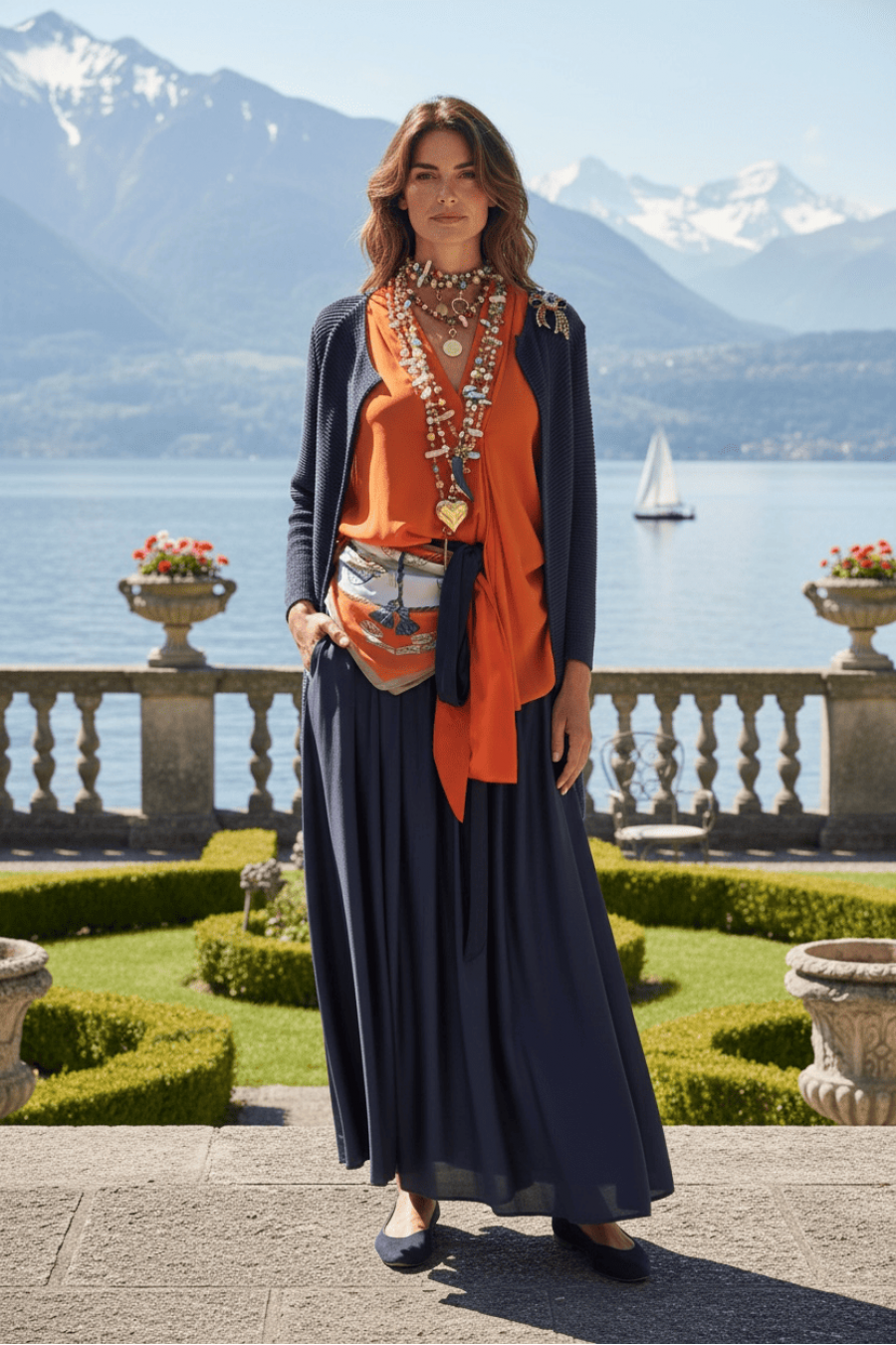 Blue Alpine Elegy – Плетен Кардиган