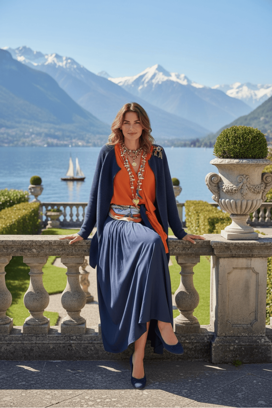 Blue Alpine Elegy – Плетен Кардиган