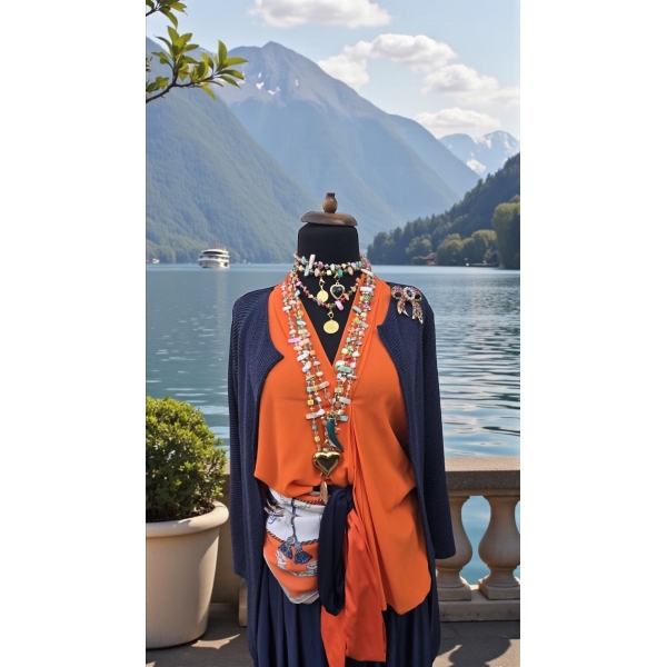 Blue Alpine Elegy – Плетен Кардиган