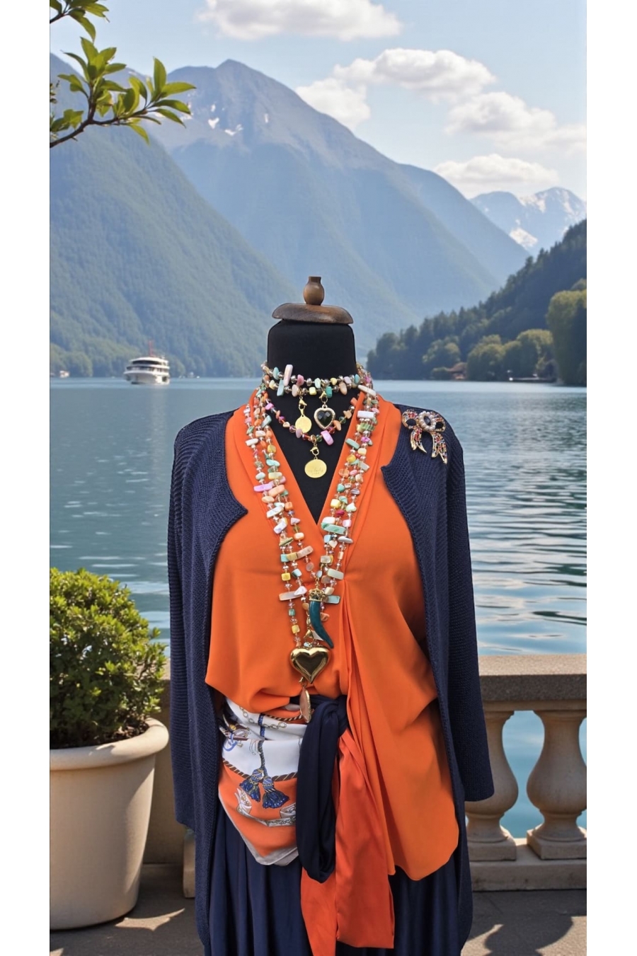 Blue Alpine Elegy – Плетен Кардиган