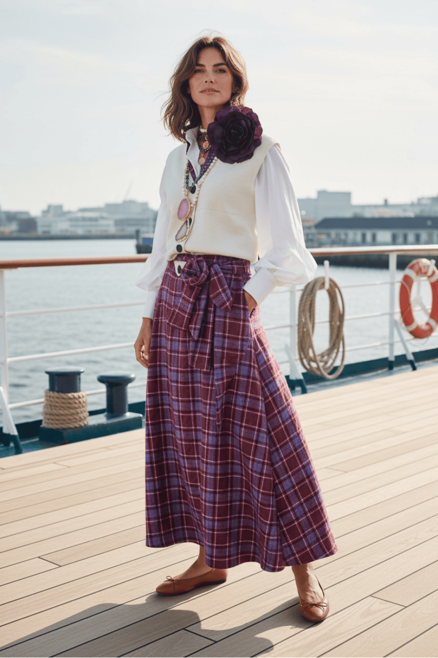 Ivory Voyage Плетен Елек