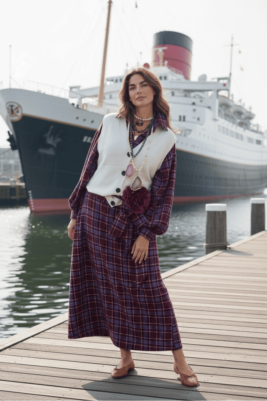 Ivory Voyage Плетен Елек