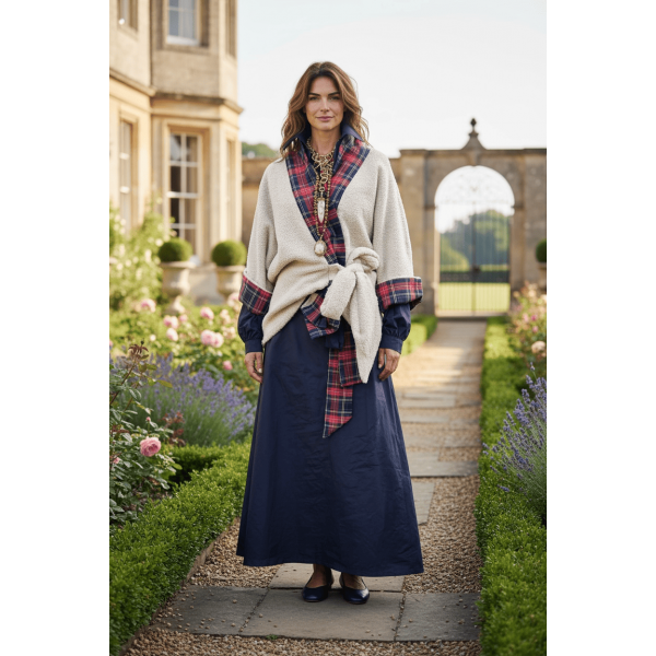 Windsor Tartan Cream Кимоно